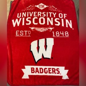 University of Wisconsin fleece blanket